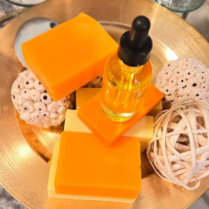 Set of six soap & face oil